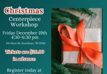 Christmas Centerpiece Workshop set for SAGE Center
