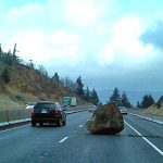 Giant rock on I-84