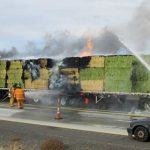 Hay Truck Fire